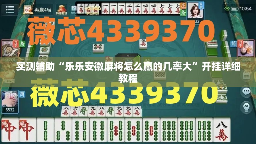 实测辅助“乐乐安徽麻将怎么赢的几率大”开挂详细教程