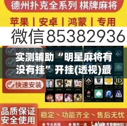 实测辅助“明星麻将有没有挂”开挂(透视)最新辅助详细