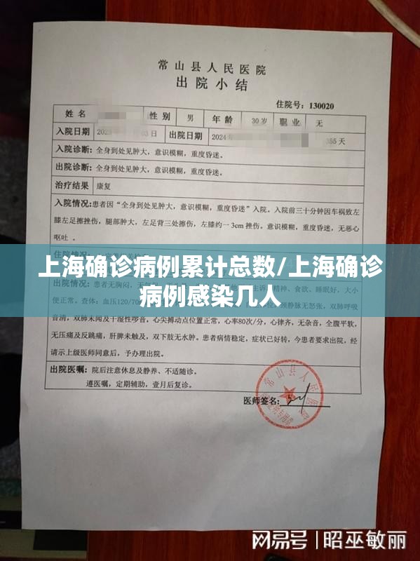 上海确诊病例累计总数/上海确诊病例感染几人
