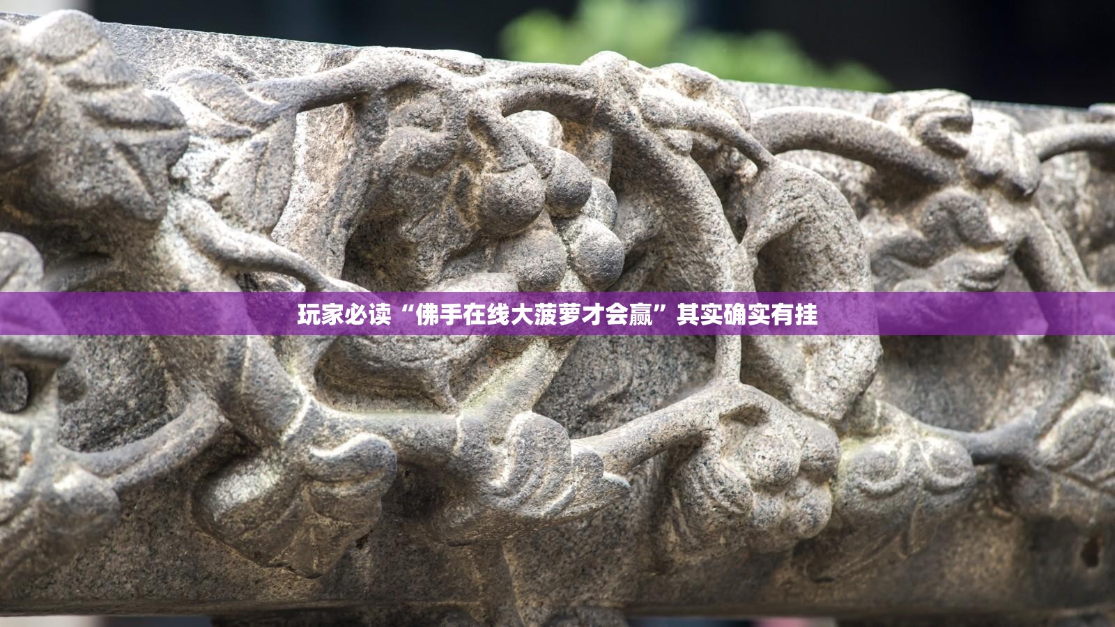 玩家必读“佛手在线大菠萝才会赢”其实确实有挂