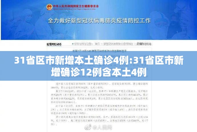31省区市新增本土确诊4例:31省区市新增确诊12例含本土4例