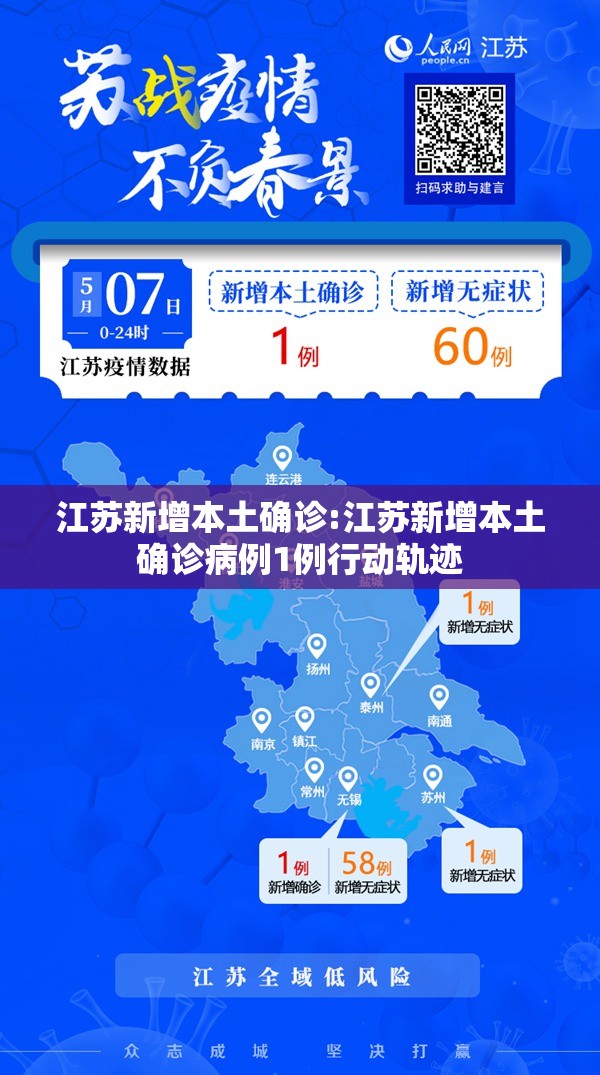 江苏新增本土确诊:江苏新增本土确诊病例1例行动轨迹