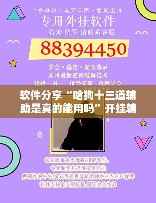 软件分享“哈狗十三道辅助是真的能用吗	”开挂辅助脚本+详细开挂安装教程