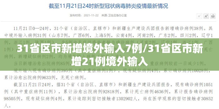 31省区市新增境外输入7例/31省区市新增21例境外输入
