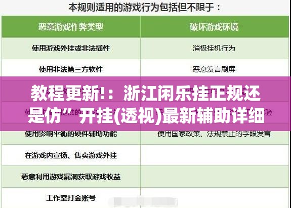 教程更新!：浙江闲乐挂正规还是仿”开挂(透视)最新辅助详细