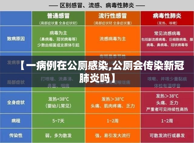 【一病例在公厕感染,公厕会传染新冠肺炎吗】