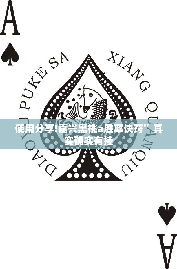 使用分享!嘉兴黑桃a胜率诀窍”其实确实有挂