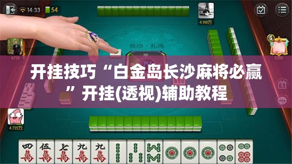 开挂技巧“白金岛长沙麻将必赢	”开挂(透视)辅助教程