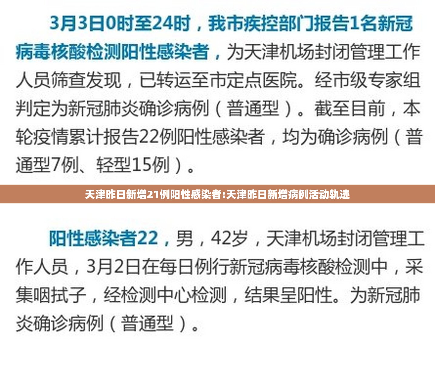 天津昨日新增21例阳性感染者:天津昨日新增病例活动轨迹