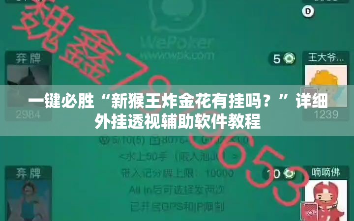 一键必胜“新猴王炸金花有挂吗？”详细外挂透视辅助软件教程