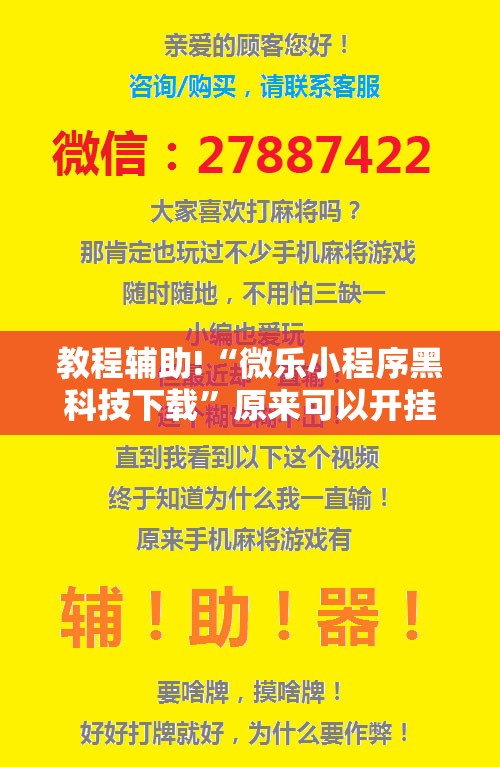 教程辅助!“微乐小程序黑科技下载”原来可以开挂