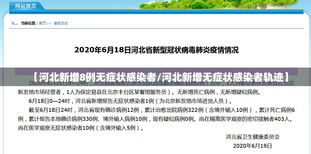 【河北新增8例无症状感染者/河北新增无症状感染者轨迹】 【河北新增8例无症状感染者/河北新增无症状感染者轨迹】