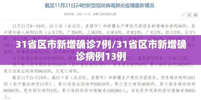 31省区市新增确诊7例/31省区市新增确诊病例13例