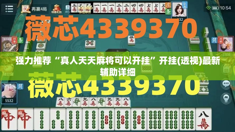 强力推荐“真人天天麻将可以开挂”开挂(透视)最新辅助详细