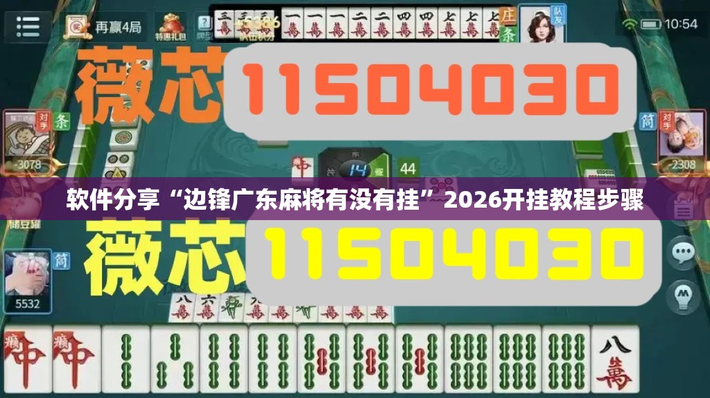 软件分享“边锋广东麻将有没有挂”2026开挂教程步骤