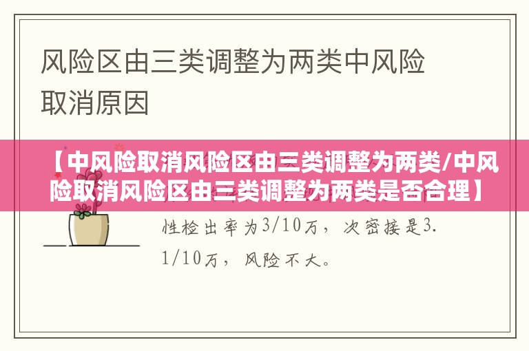 【中风险取消风险区由三类调整为两类/中风险取消风险区由三类调整为两类是否合理】