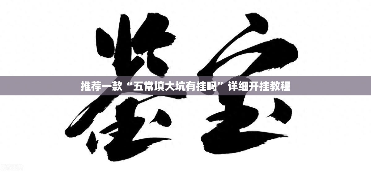 推荐一款“五常填大坑有挂吗”详细开挂教程