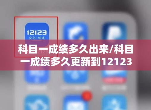 科目一成绩多久出来/科目一成绩多久更新到12123