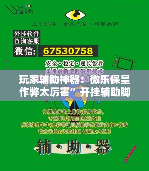 玩家辅助神器：微乐保皇作弊太厉害”开挂辅助脚本+详细开挂安装教程