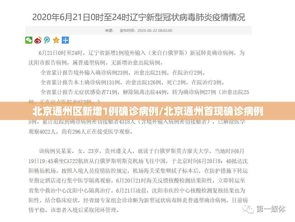 北京通州区新增1例确诊病例/北京通州首现确诊病例