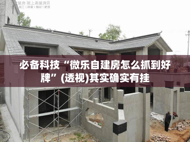 必备科技“微乐自建房怎么抓到好牌”(透视)其实确实有挂