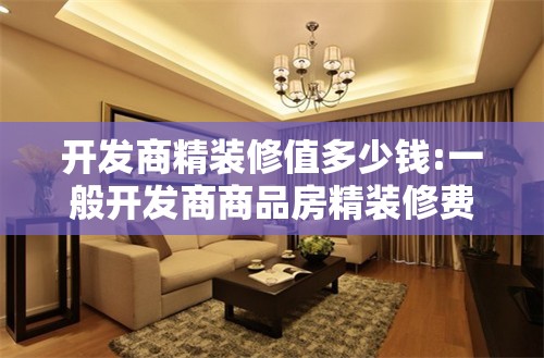 开发商精装修值多少钱:一般开发商商品房精装修费用多少