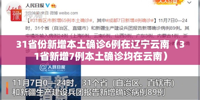 31省份新增本土确诊6例在辽宁云南（31省新增7例本土确诊均在云南）