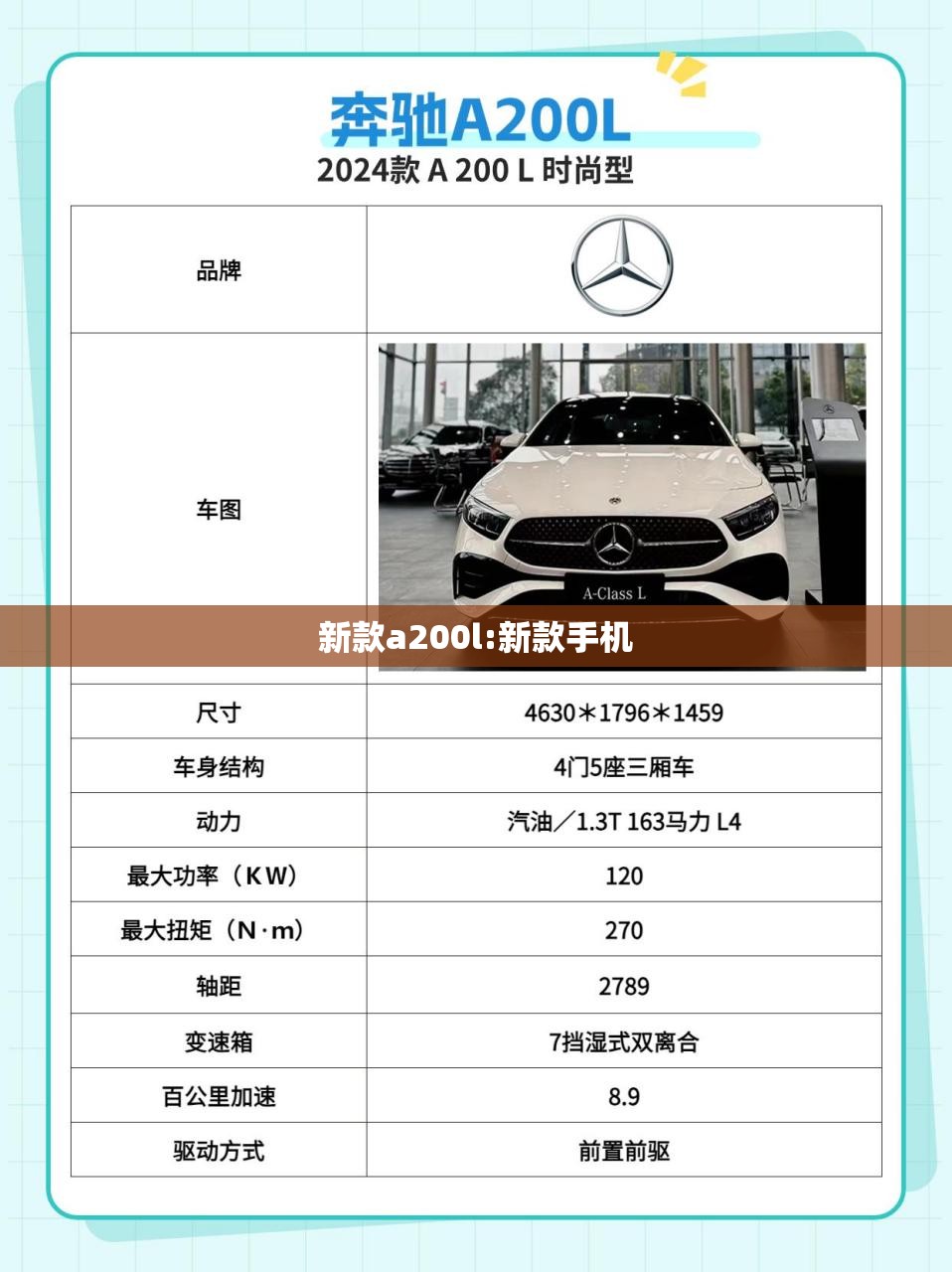 新款a200l:新款手机