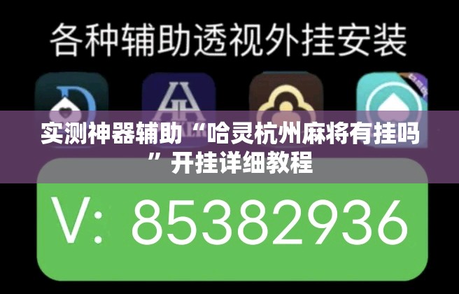 实测神器辅助“哈灵杭州麻将有挂吗”开挂详细教程