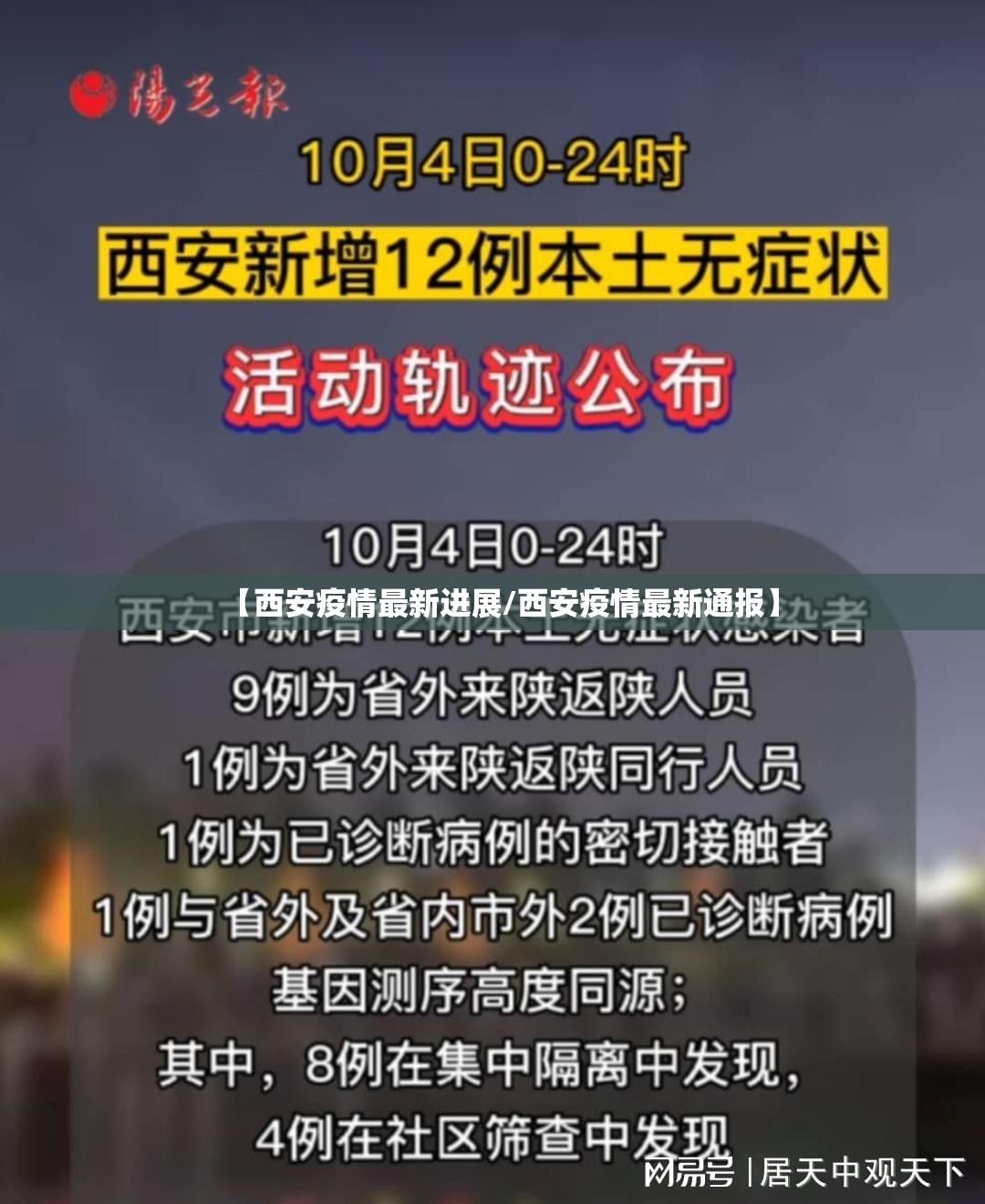 【西安疫情最新进展/西安疫情最新通报】