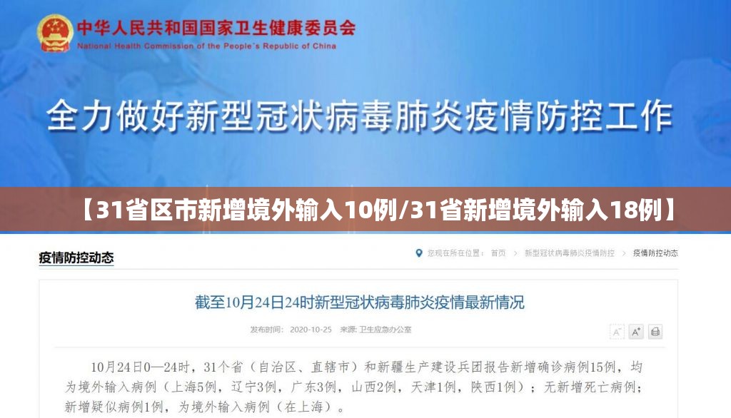【31省区市新增境外输入10例/31省新增境外输入18例】 【31省区市新增境外输入10例/31省新增境外输入18例】