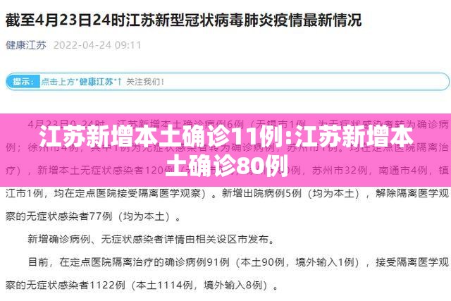 江苏新增本土确诊11例:江苏新增本土确诊80例 江苏新增本土确诊11例:江苏新增本土确诊80例