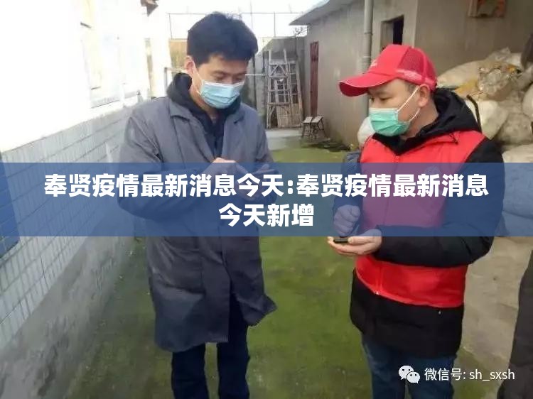 奉贤疫情最新消息今天:奉贤疫情最新消息今天新增