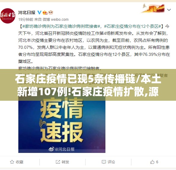 石家庄疫情已现5条传播链/本土新增107例!石家庄疫情扩散,源头找到了