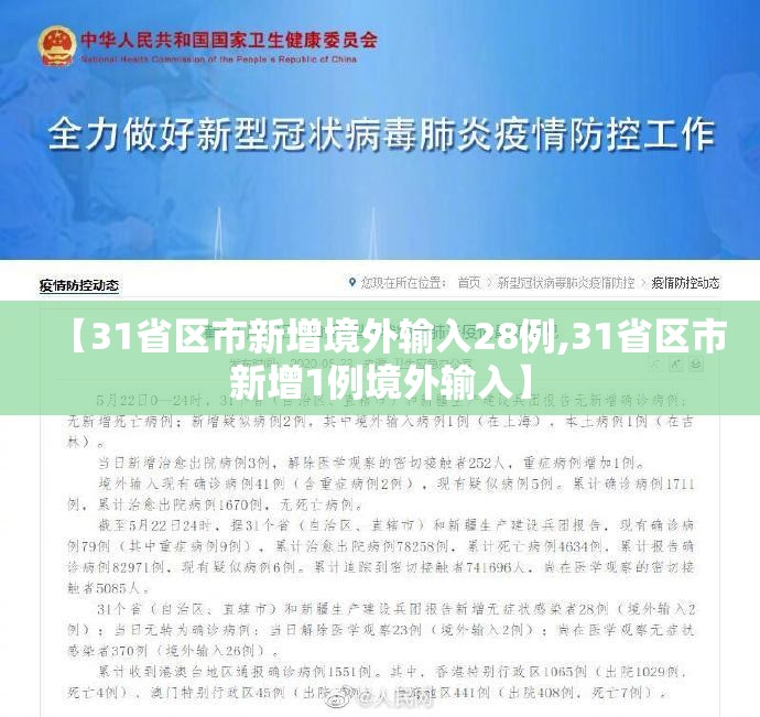 【31省区市新增境外输入28例,31省区市新增1例境外输入】