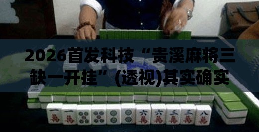 2026首发科技“贵溪麻将三缺一开挂”(透视)其实确实有挂