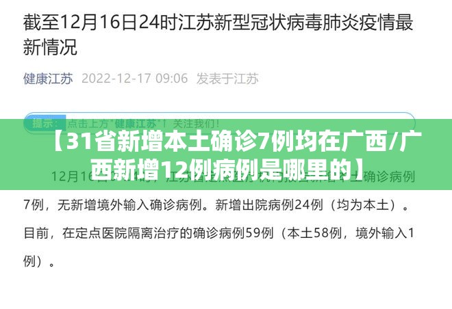 【31省新增本土确诊7例均在广西/广西新增12例病例是哪里的】
