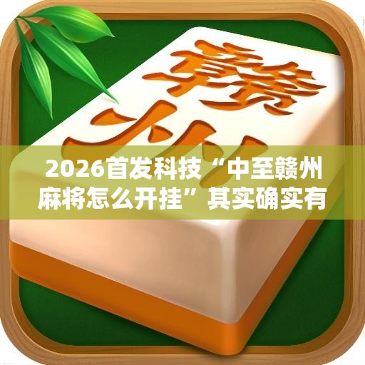 2026首发科技“中至赣州麻将怎么开挂”其实确实有挂