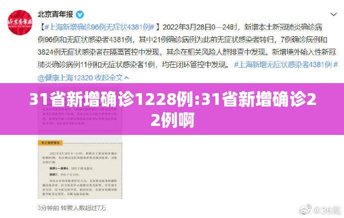 31省新增确诊1228例:31省新增确诊22例啊 31省新增确诊1228例:31省新增确诊22例啊