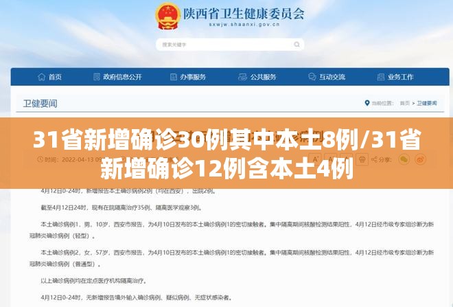 31省新增确诊30例其中本土8例/31省新增确诊12例含本土4例