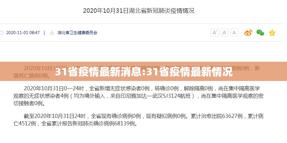 31省疫情最新消息:31省疫情最新情况