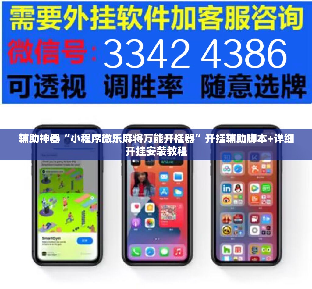辅助神器“小程序微乐麻将万能开挂器”开挂辅助脚本+详细开挂安装教程