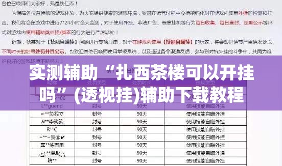 实测辅助“扎西茶楼可以开挂吗”(透视挂)辅助下载教程