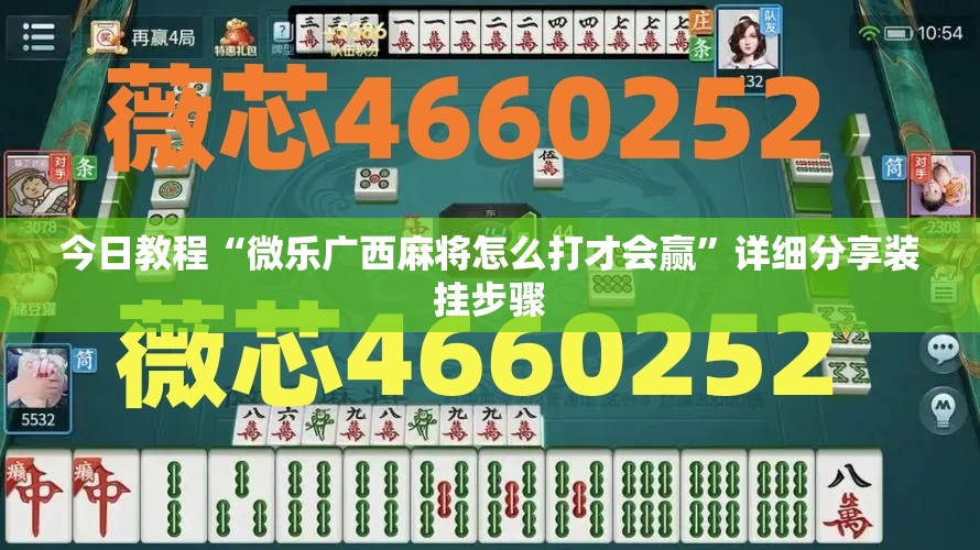 今日教程“微乐广西麻将怎么打才会赢	”详细分享装挂步骤