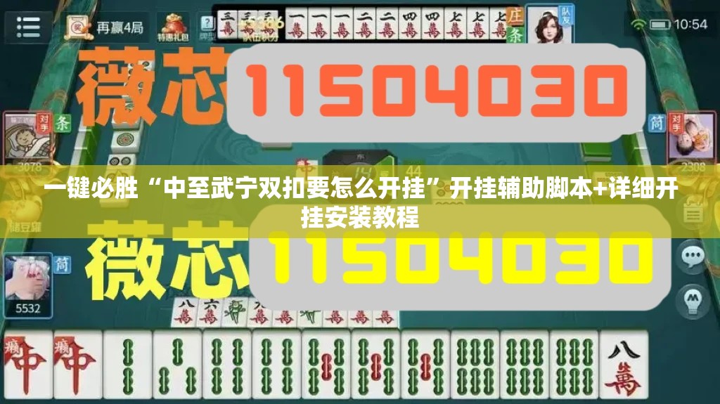 一键必胜“中至武宁双扣要怎么开挂	”开挂辅助脚本+详细开挂安装教程