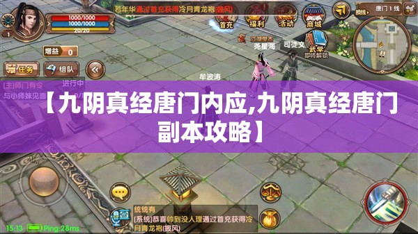 【九阴真经唐门内应,九阴真经唐门副本攻略】