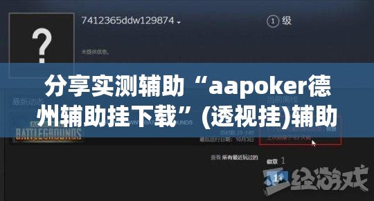 分享实测辅助“aapoker德州辅助挂下载”(透视挂)辅助下载教程