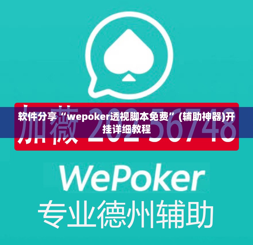 软件分享“wepoker透视脚本免费	”(辅助神器)开挂详细教程
