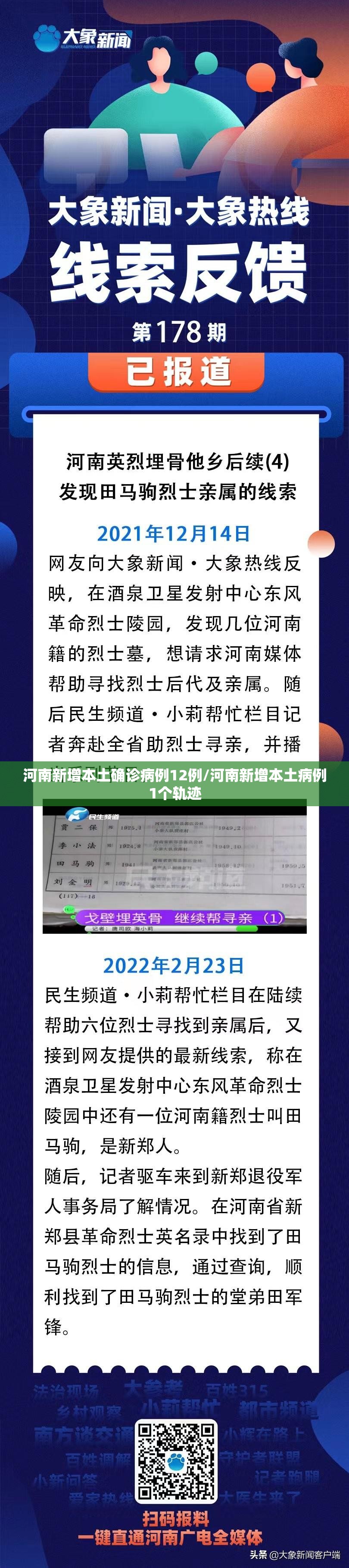 河南新增本土确诊病例12例/河南新增本土病例1个轨迹