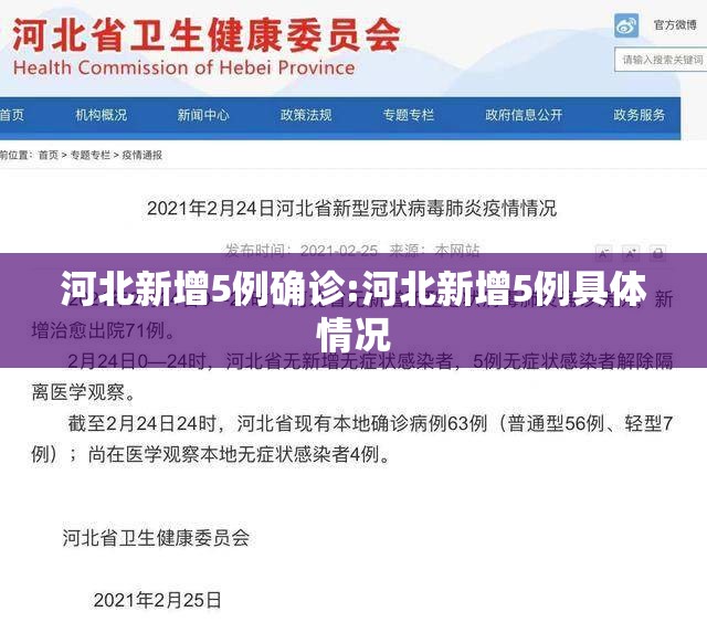 河北新增5例确诊:河北新增5例具体情况
